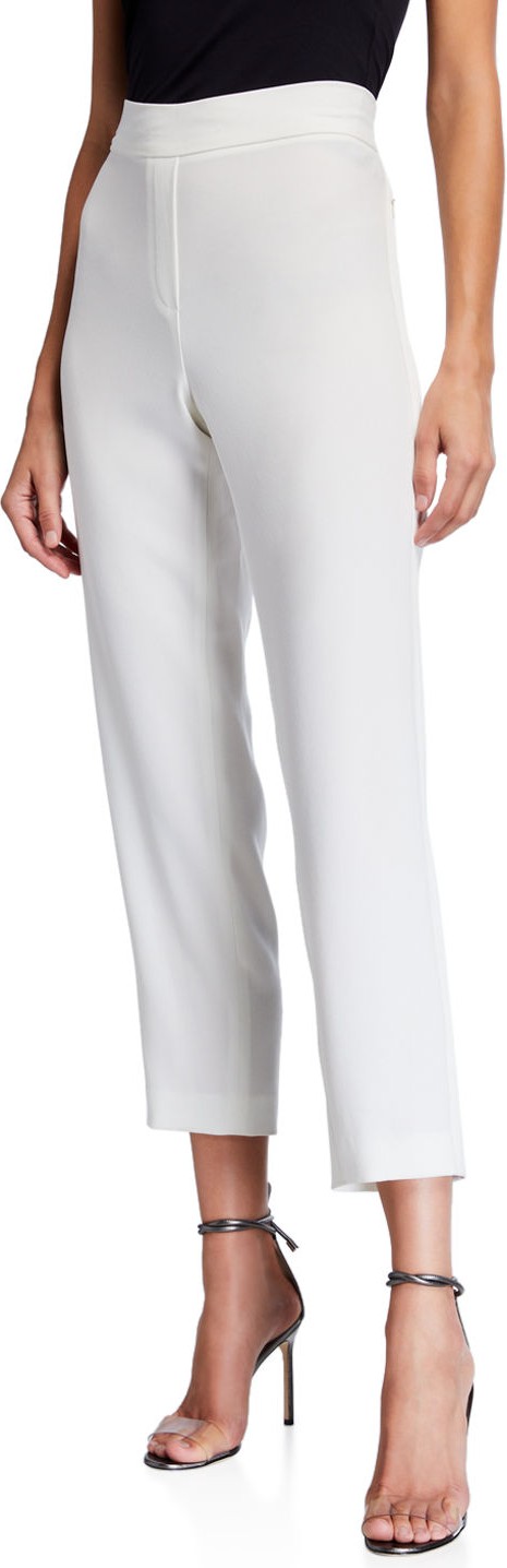 Elie Tahari Willa Pull-On Straight-Leg Ankle Pant