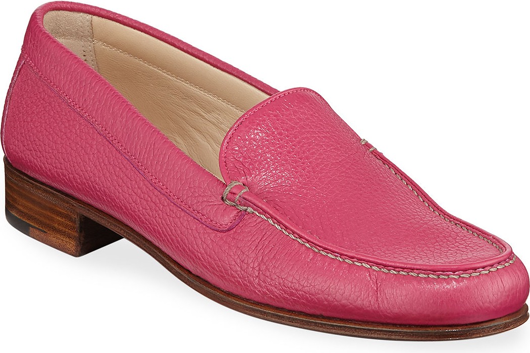 Gravati Pebbled Leather Venetian Loafer