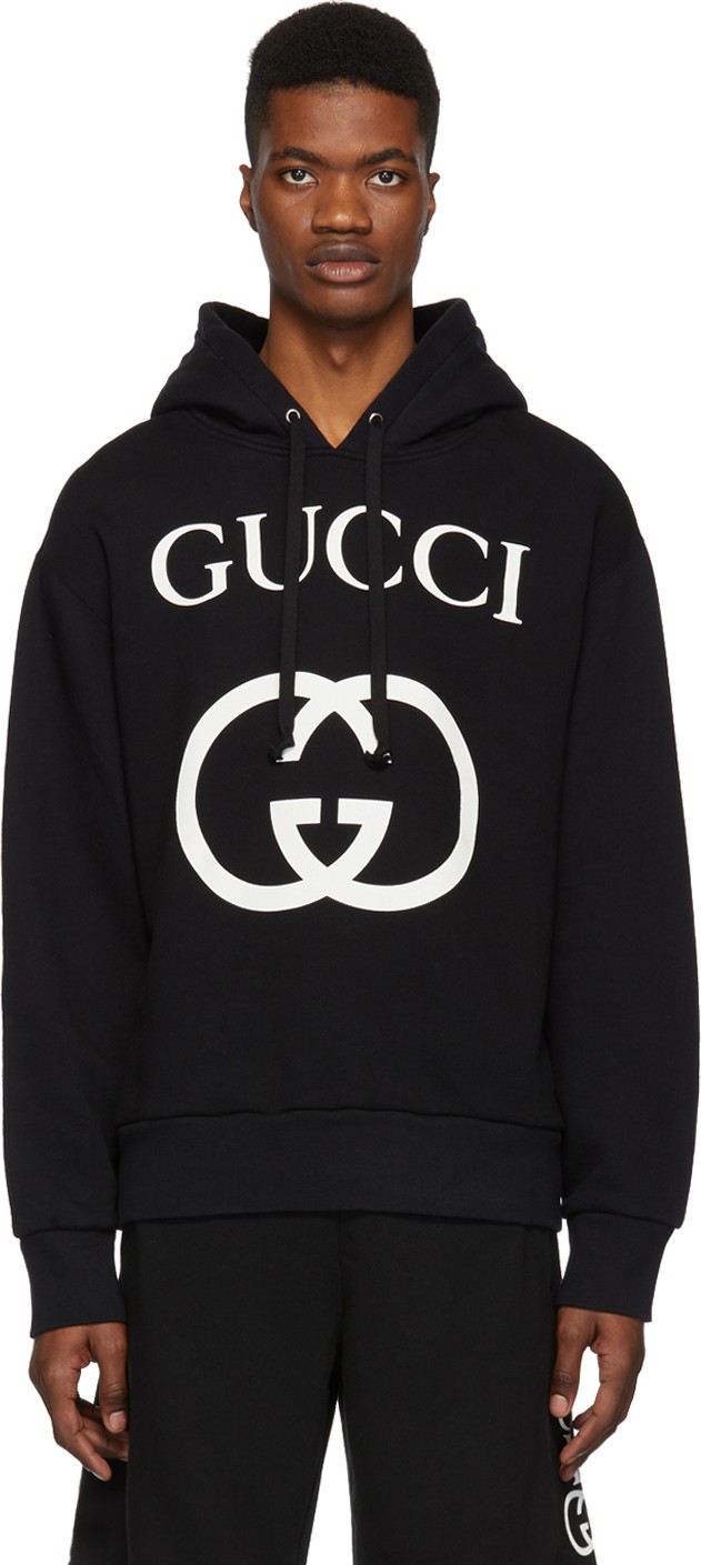 Gucci Black Interlocking G Hoodie