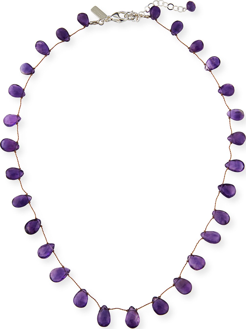 Margo Morrison Short Teardrop Stone Necklace, 17"L
