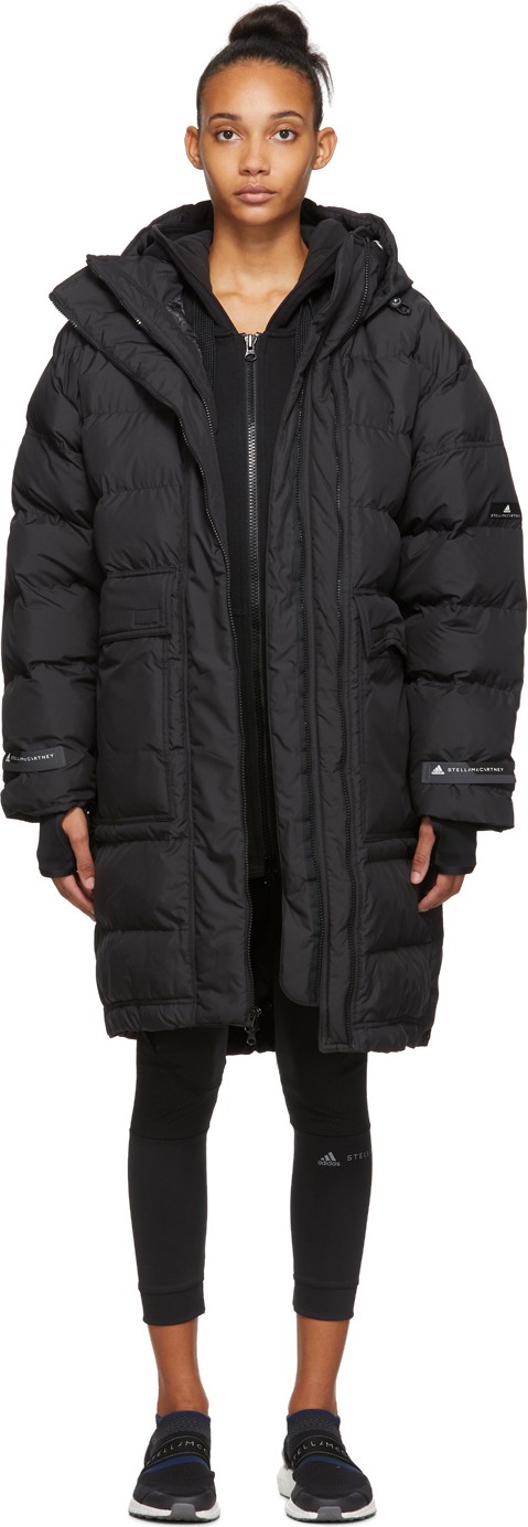Adidas By Stella McCartney Black Long Padded Jacket
