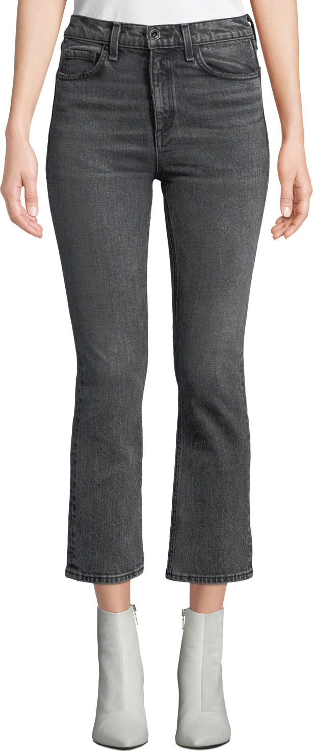Rag & Bone Hana High-Rise Cropped Boot-Cut Jeans