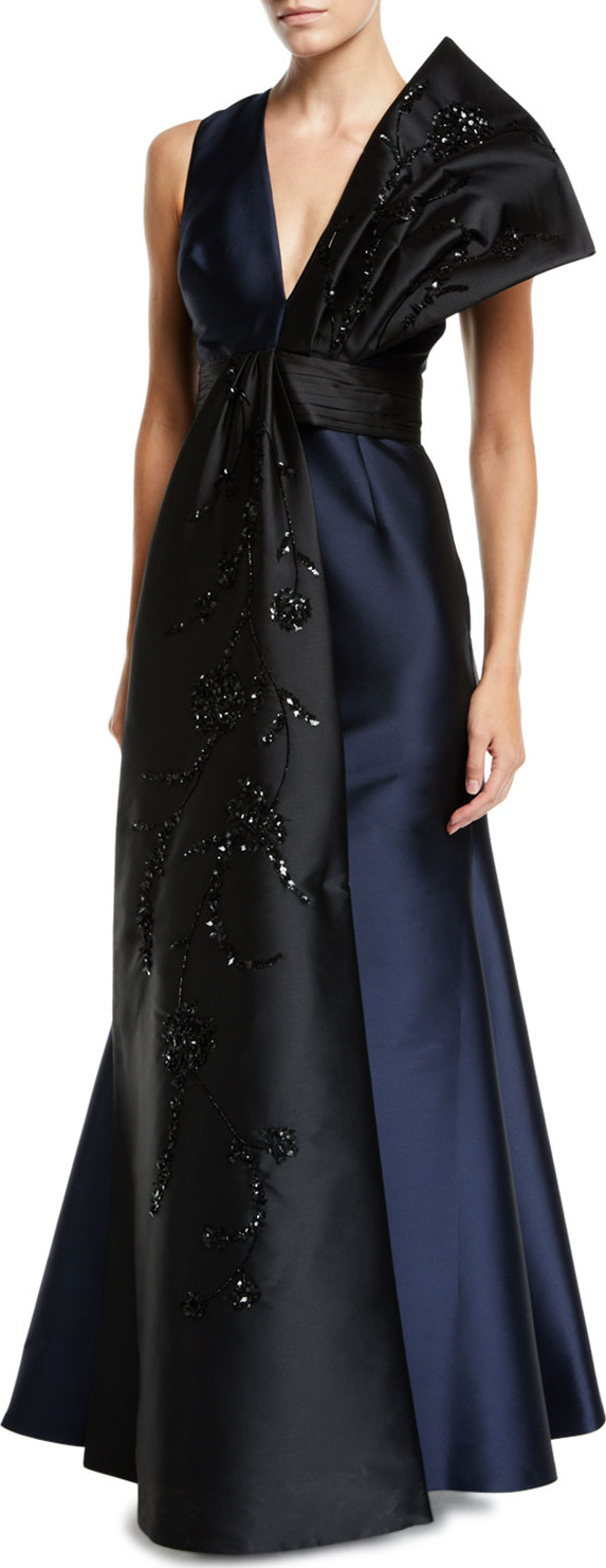 Sachin & Babi Remi Gown w/ Embroidered Sash