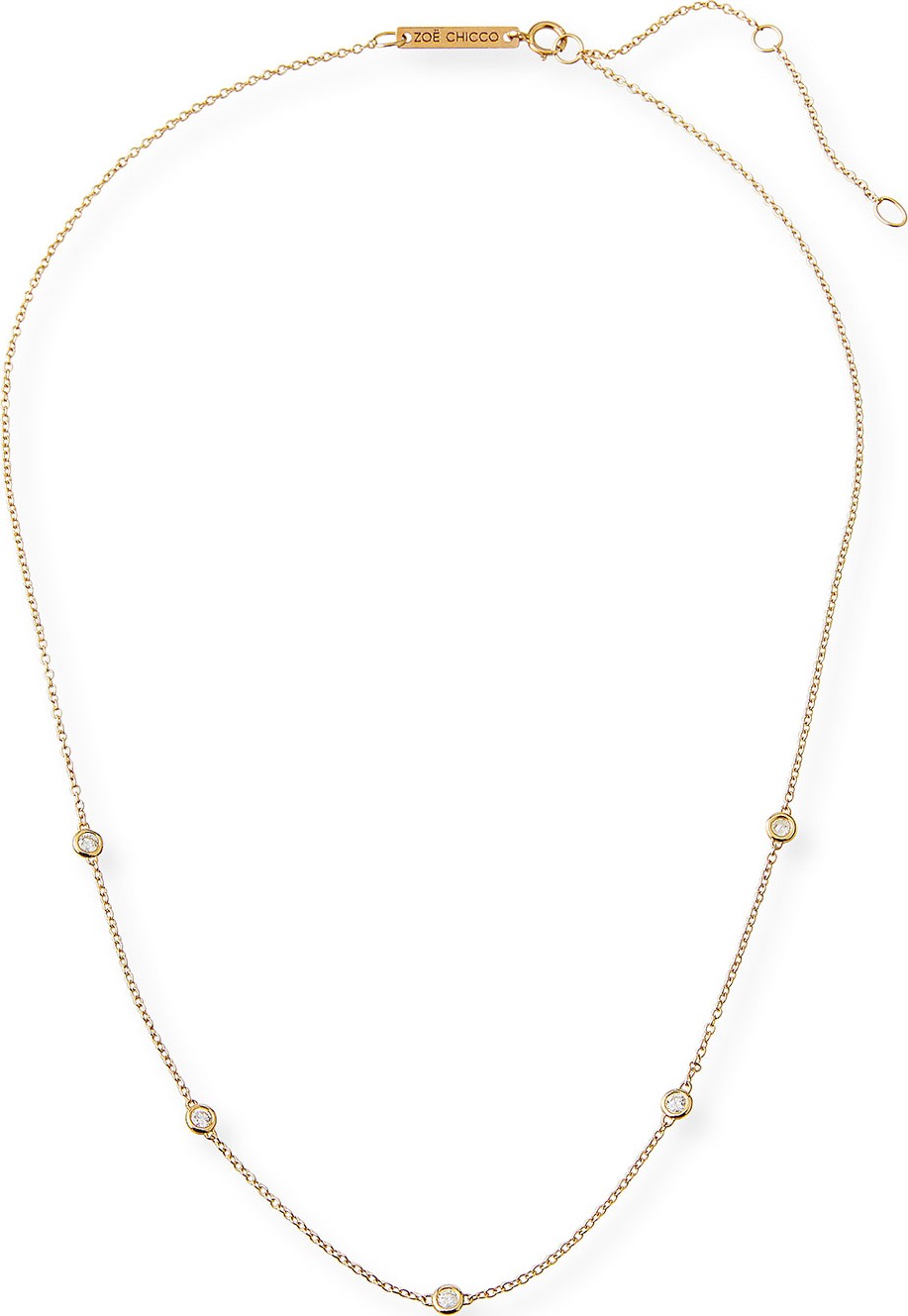Zoe Chicco 14k Floating Diamond Station Necklace
