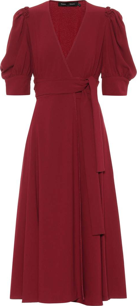 Proenza Schouler Crêpe wrap midi dress