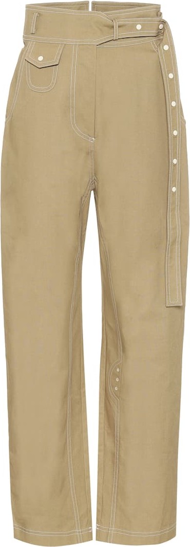 Low Classic High-rise straight cotton pants