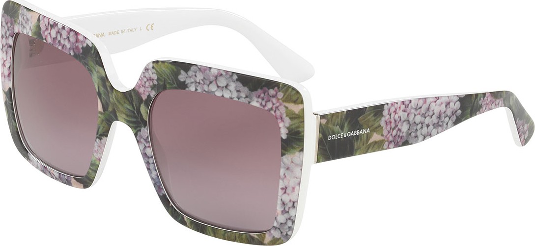 Dolce & Gabbana Gradient Squared Cat-Eye Acetate Sunglasses