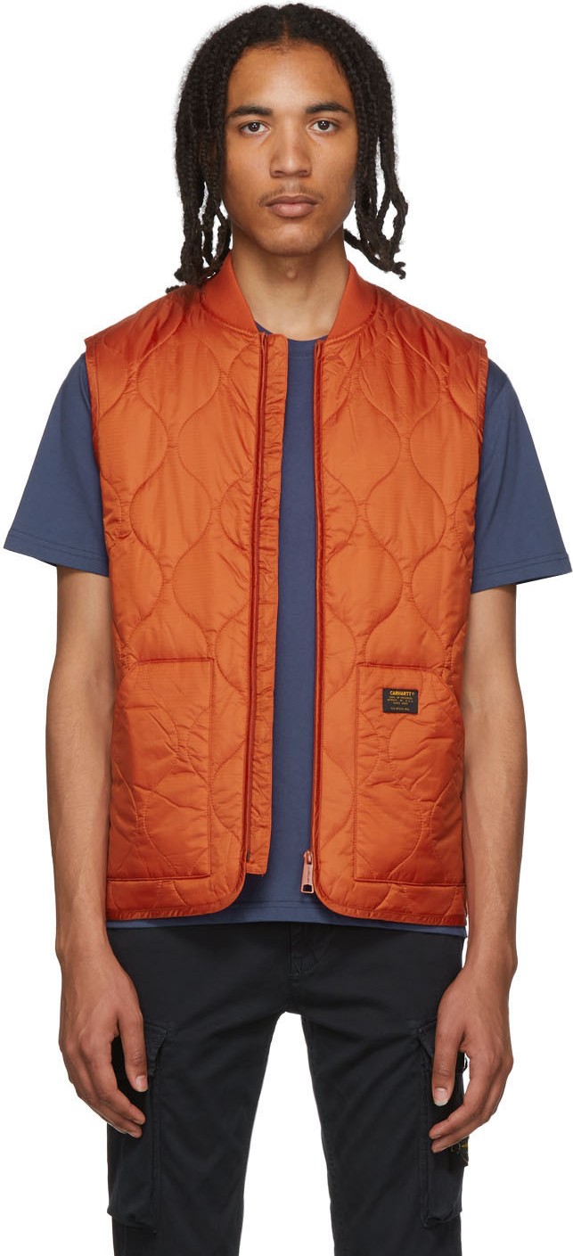 Carhartt Work In Progress Orange Volta Liner Vest