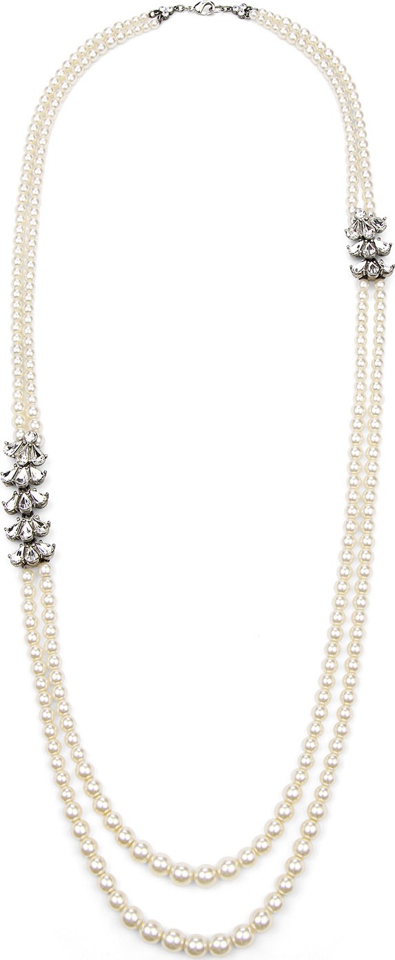 Ben-Amun Two-Row Pearly Beaded Necklace