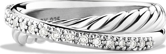 David Yurman Crossover Ring with Diamonds