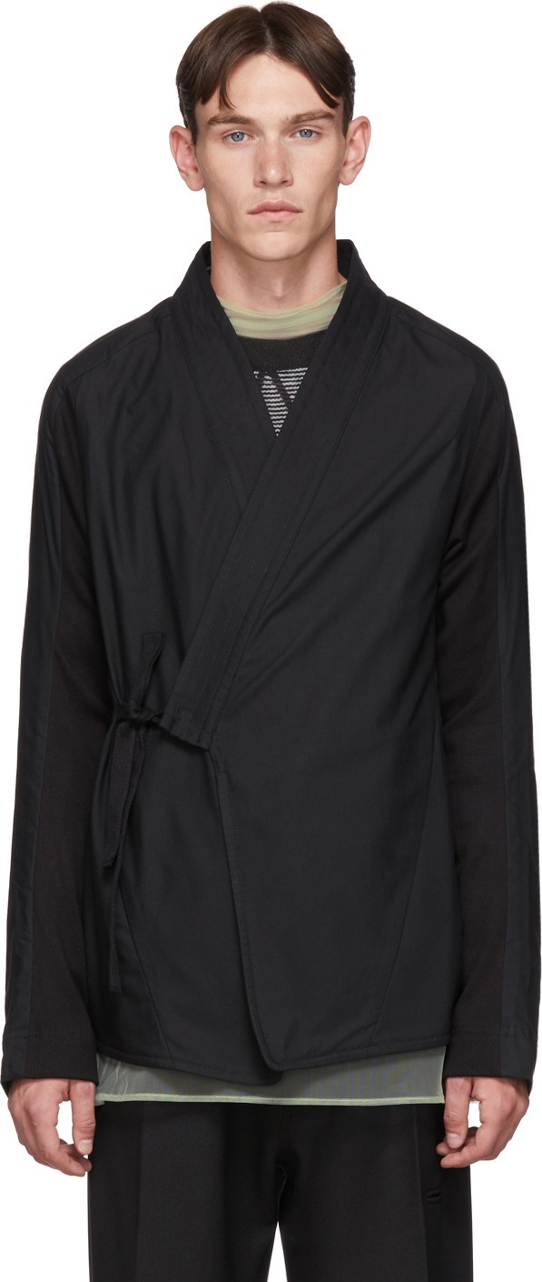 Abasi Rosborough Black Limited Edition ARC Kimono Shirt Cardigan