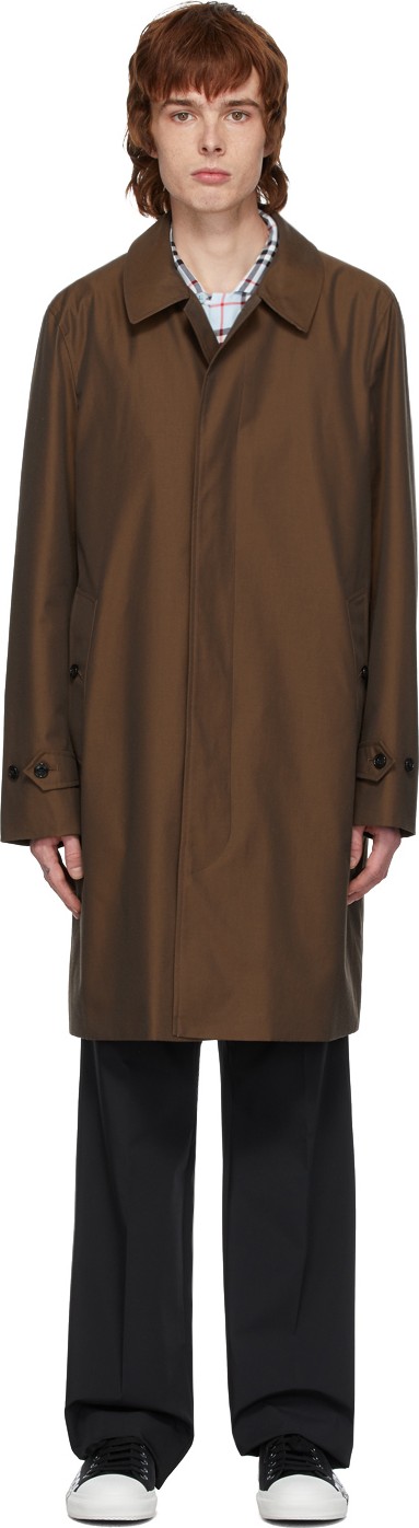 Burberry London England Brown Gabardine Pimlico Coat