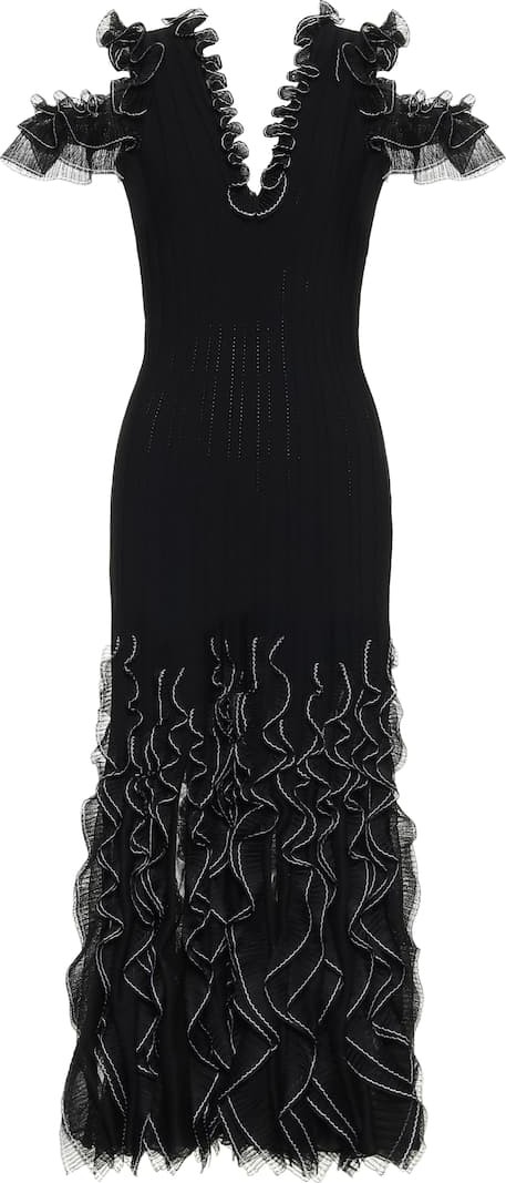 Alexander McQueen Ruffled maxi dress