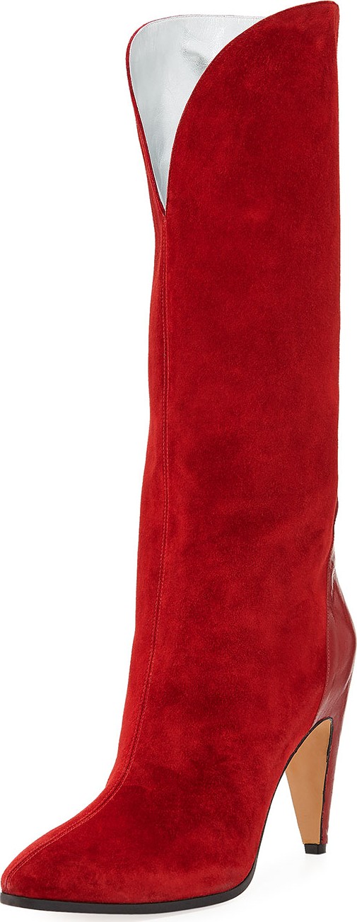 Givenchy Suede Metallic Knee-High Boot
