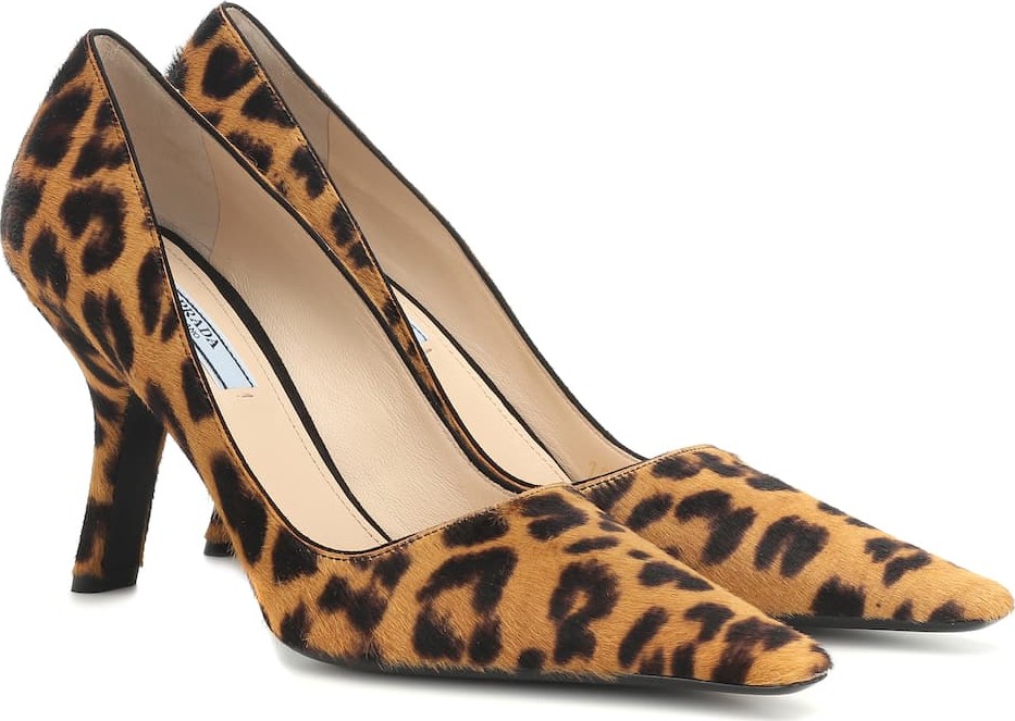 Prada Printed calf hair pumps