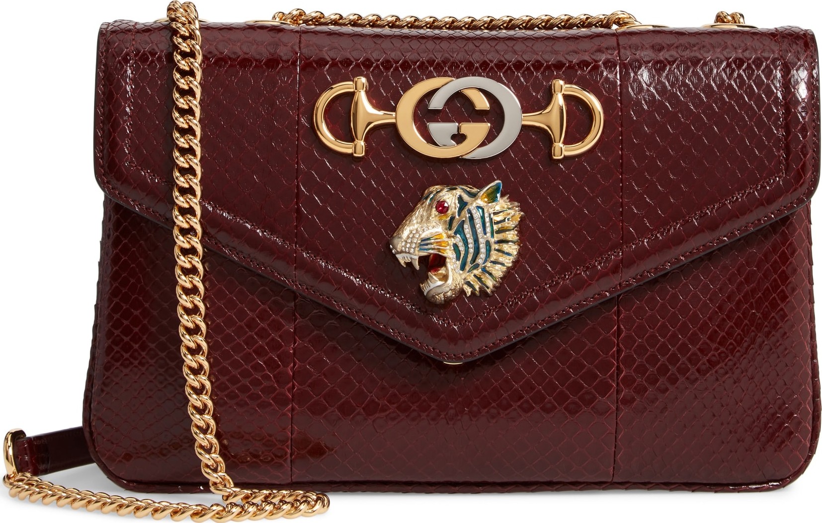 Gucci Rajah Genuine Python Large Tote