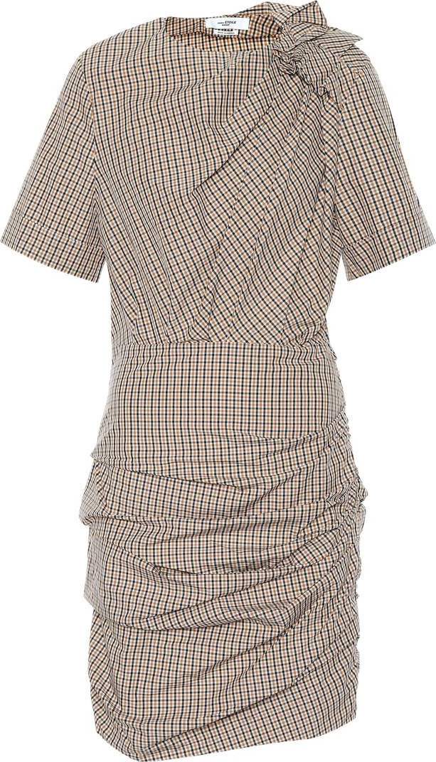 Isabel Marant Etoile Oria draped checked cotton dress