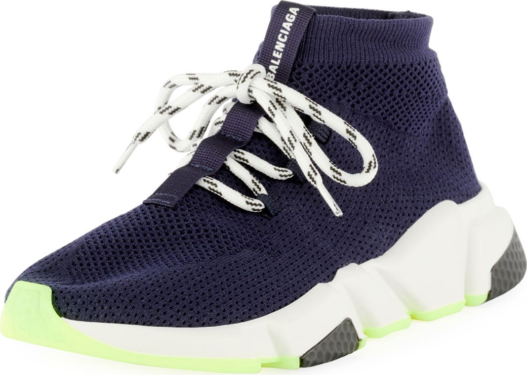 Balenciaga Speed Knit Neon Sneakers
