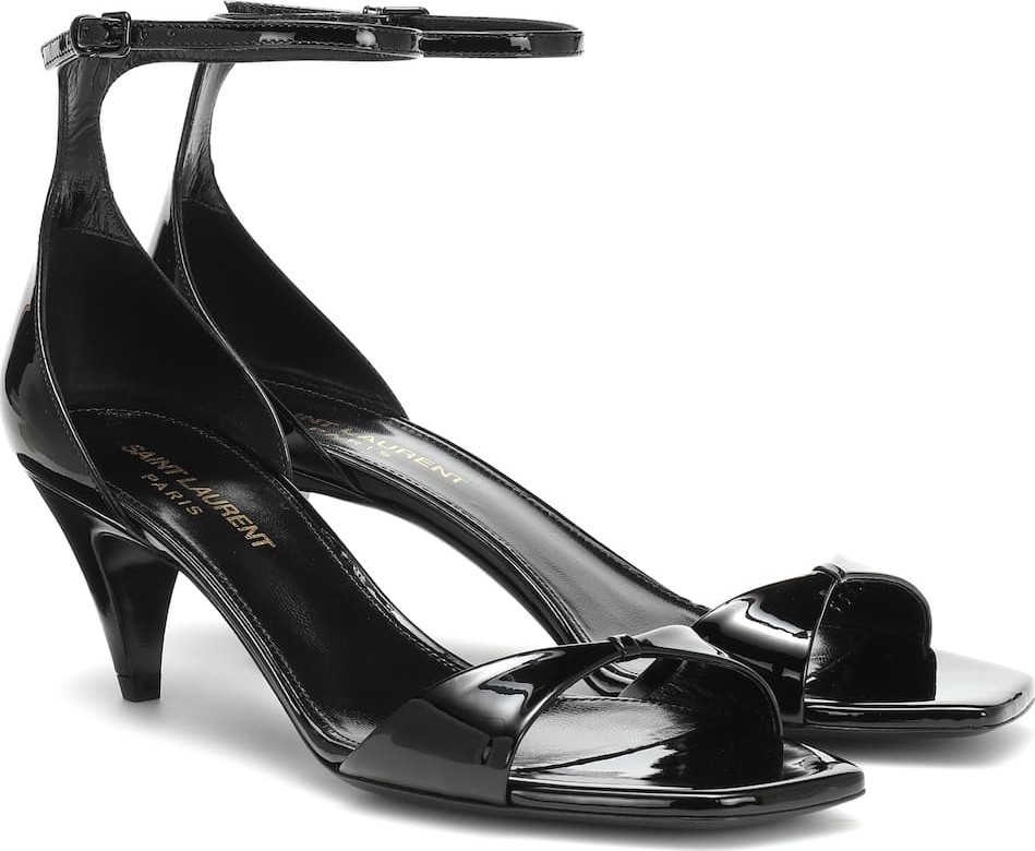 Saint Laurent Charlotte patent leather sandals