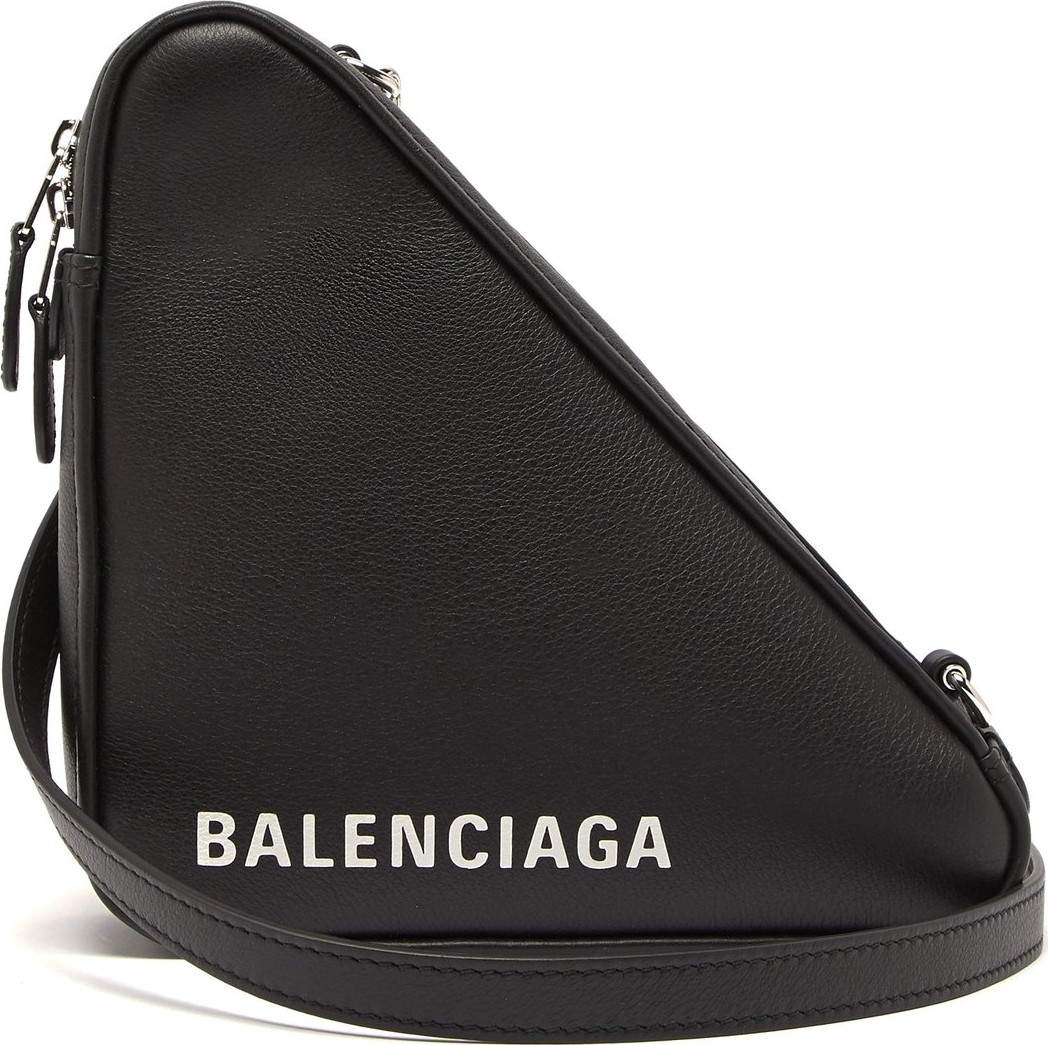 Balenciaga Triangle Pochette M leather clutch