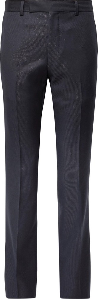 Wacko Maria Slim-Fit Striped Wool Trousers