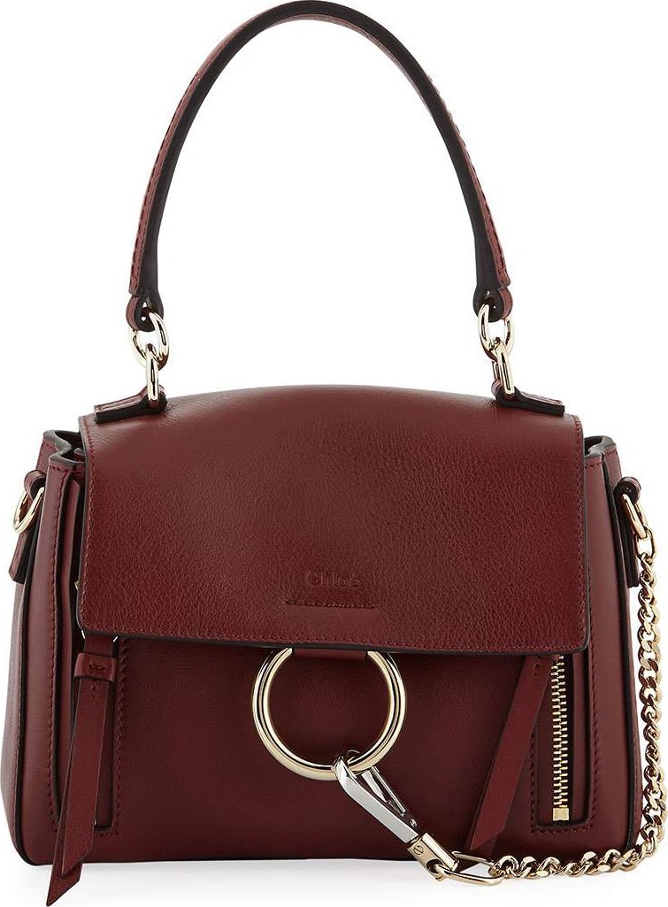 Chloe Faye Daye Mini Leather/Suede Shoulder Bag