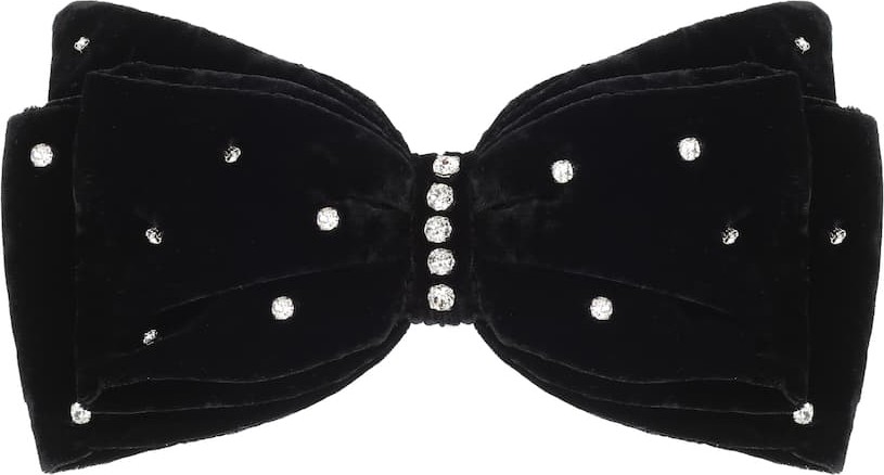 Miu Miu Exclusive to Mytheresa – Embellished velvet bow barrette