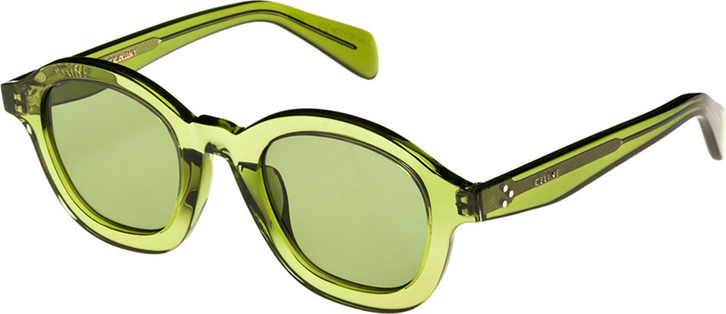 Celine Round Transparent Acetate Sunglasses