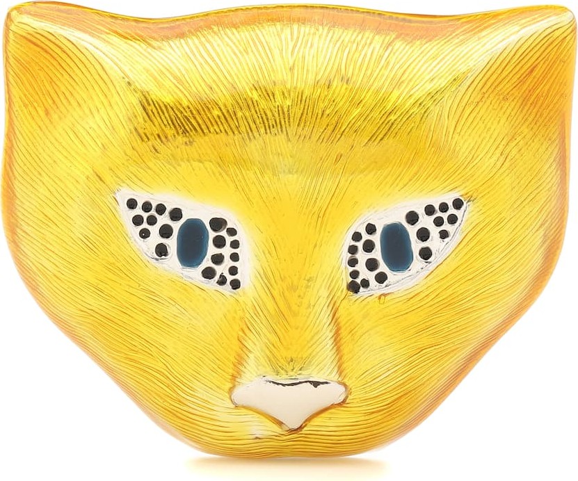 Gucci Sterling silver cat brooch