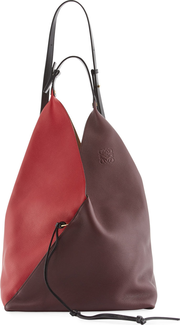 LOEWE Colorblock Sling Grain Bucket Bag