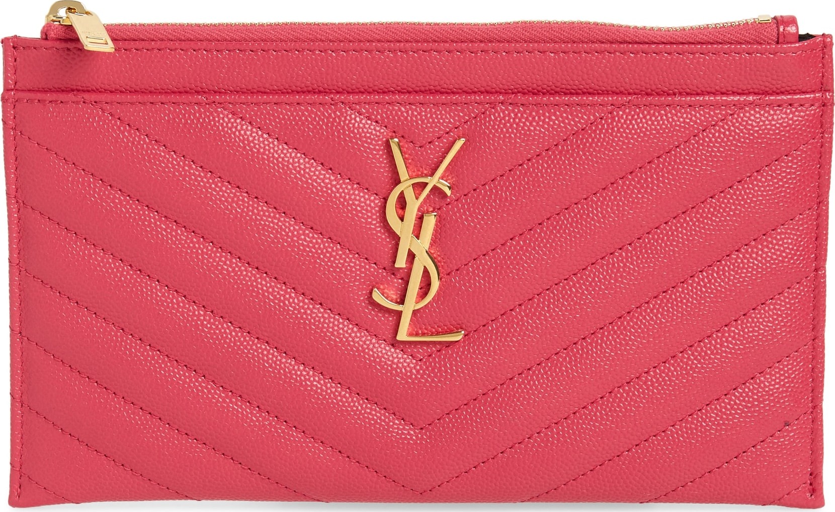 Saint Laurent Monogram Leather Bill Pouch Saint Laurent Monogram Leather Bill Pouch
