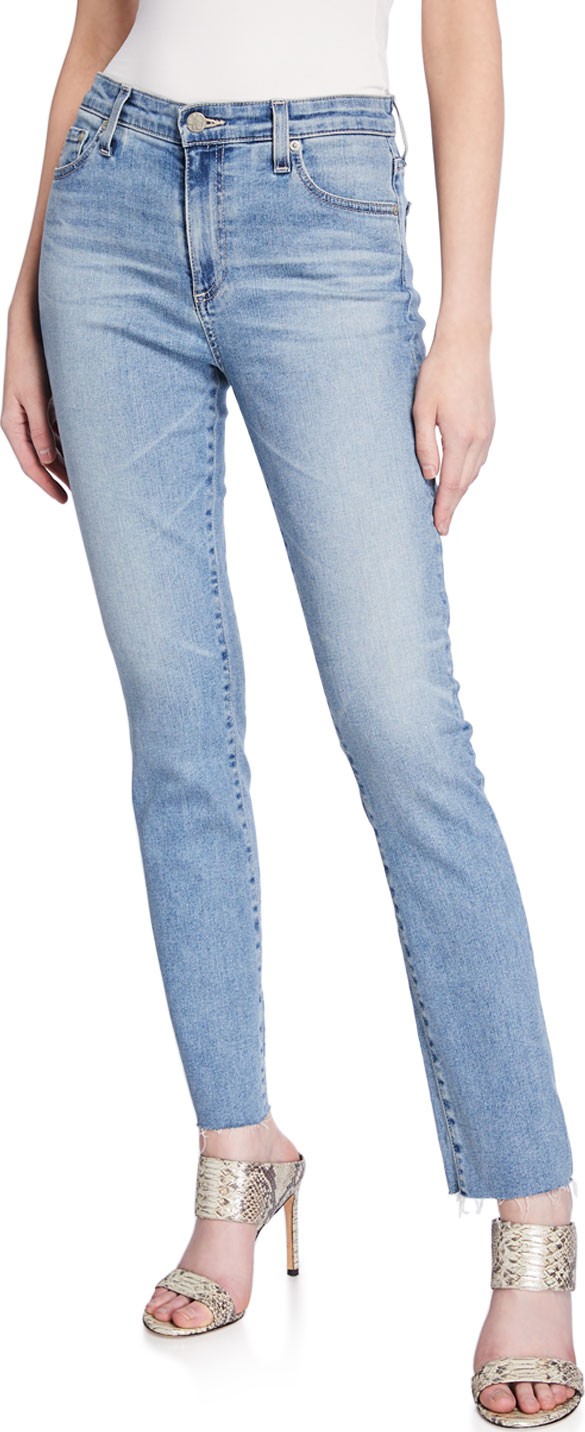 AG Jeans Mari High-Rise Straight-Leg Jeans