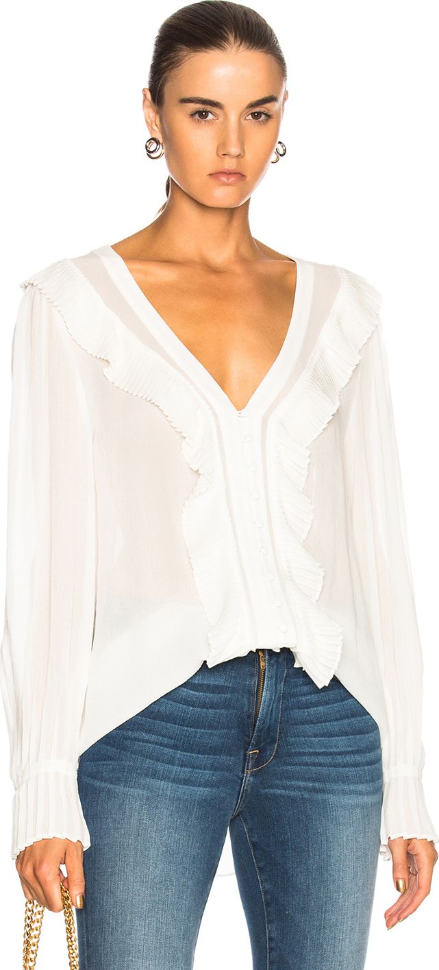 FRAME DENIM Feminine Tuck Top