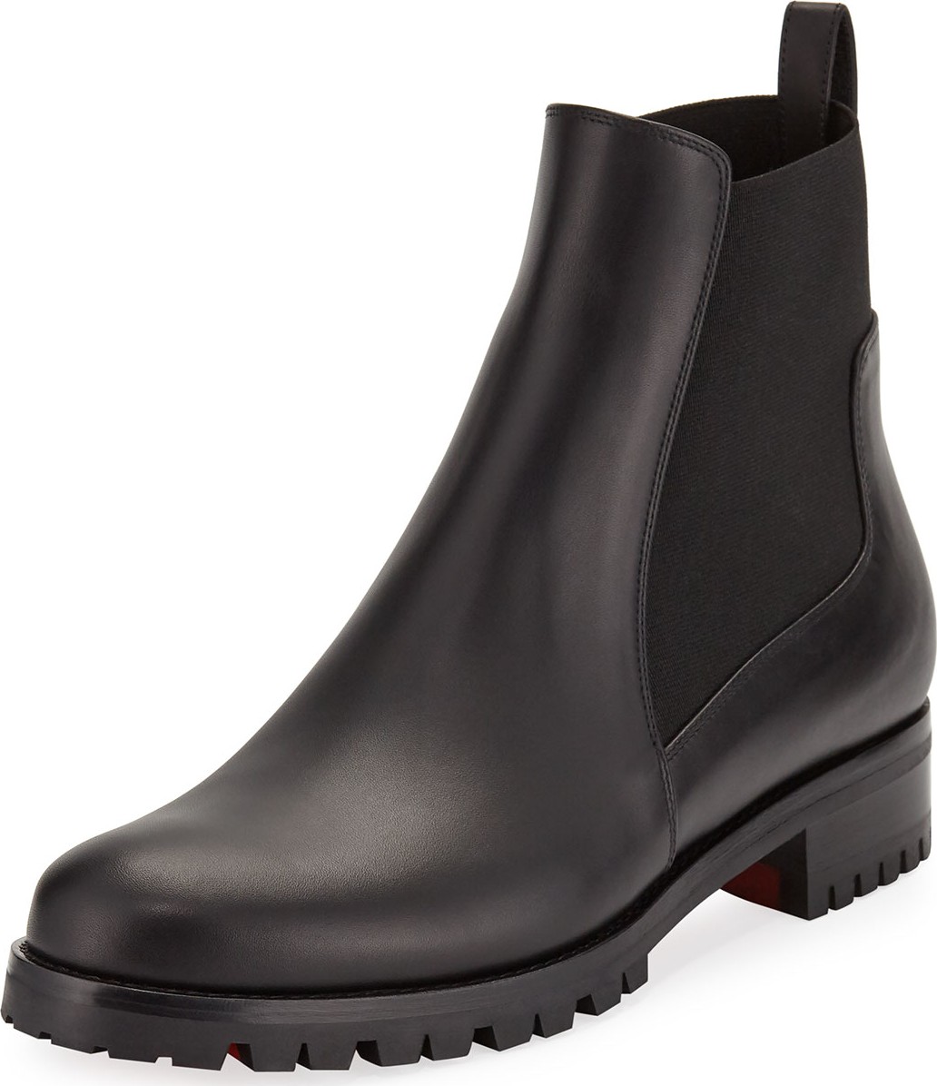 Christian Louboutin Marchacroche Lug Red Sole Booties Christian Louboutin Marchacroche Lug Red Sole Booties