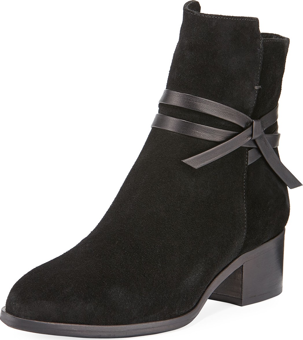 Italeau Donota Tie Waterproof Suede Booties
