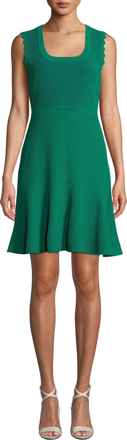 DIANE von FURSTENBERG Adi Ribbed Sleeveless Short Dress