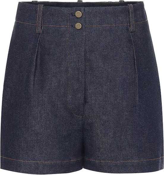 Alaïa High-rise denim shorts