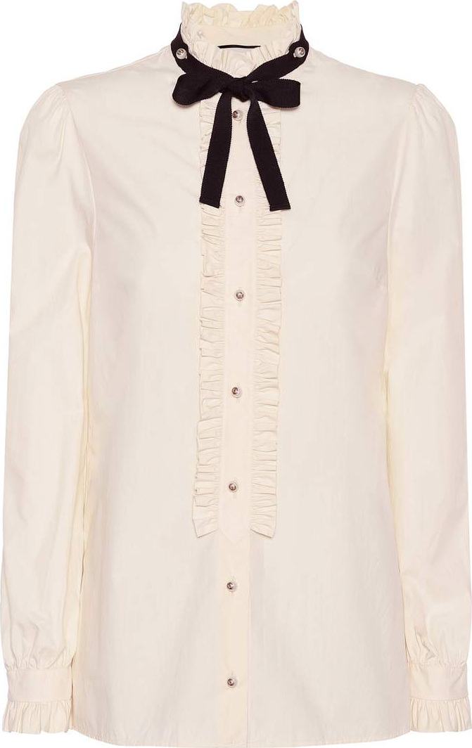 Gucci Embellished silk blouse