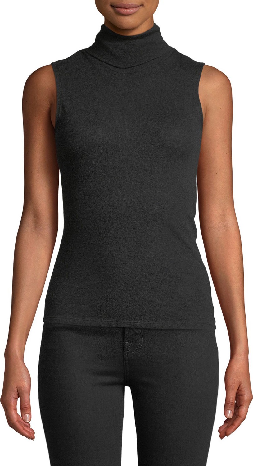 Majestic Cashmere Sleeveless Turtleneck Top