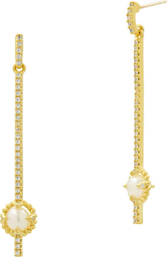 Freida Rothman Textured Linear-Drop Earrings