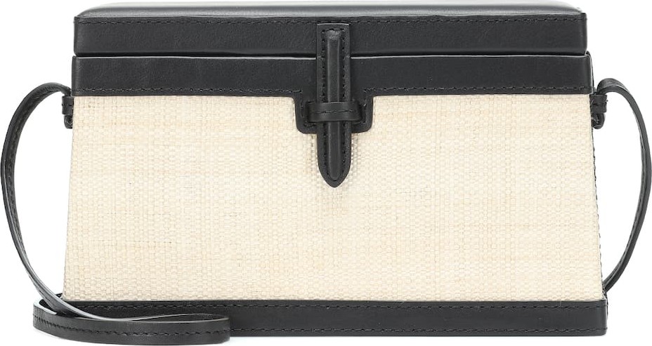Hunting Season The Square Trunk raffia shoulder bag