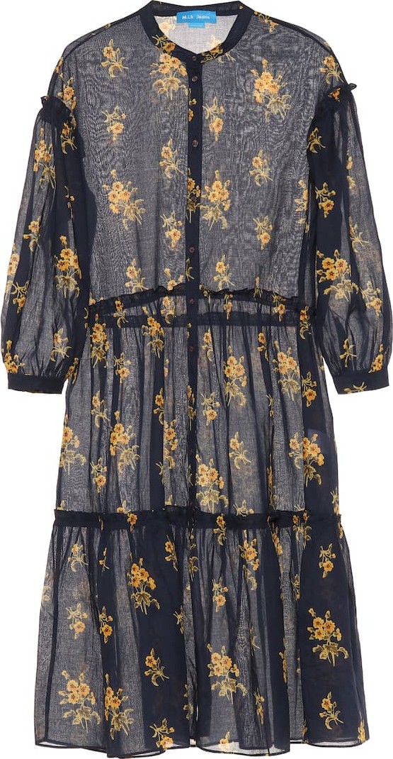 M.i.h Jeans Lyra floral cotton midi dress