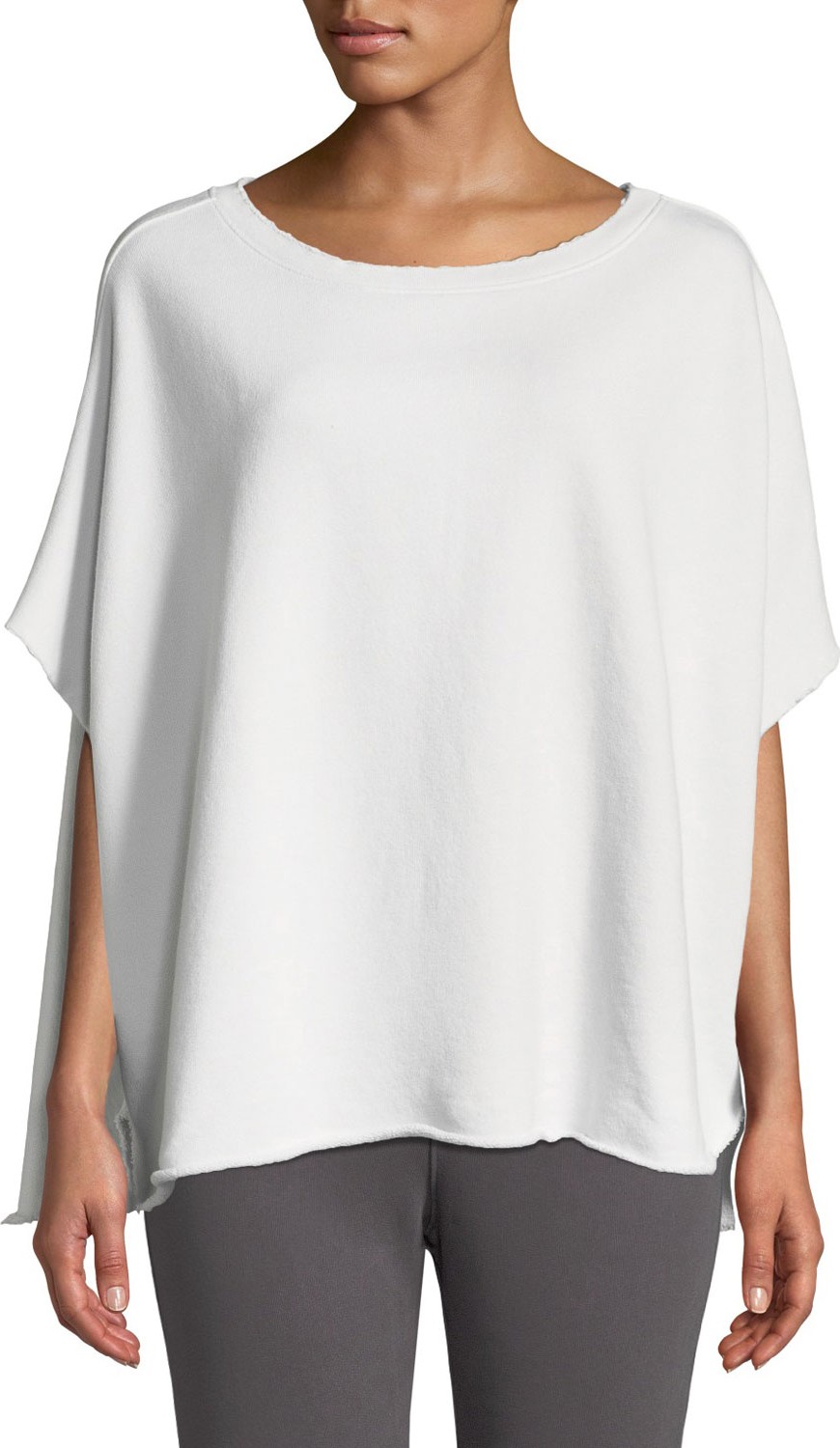 FOREO Raw-Edge Cotton Scoop-Neck Capelet Tee