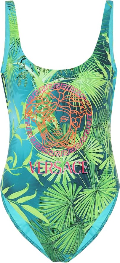 Versace Jungle-print swimsuit
