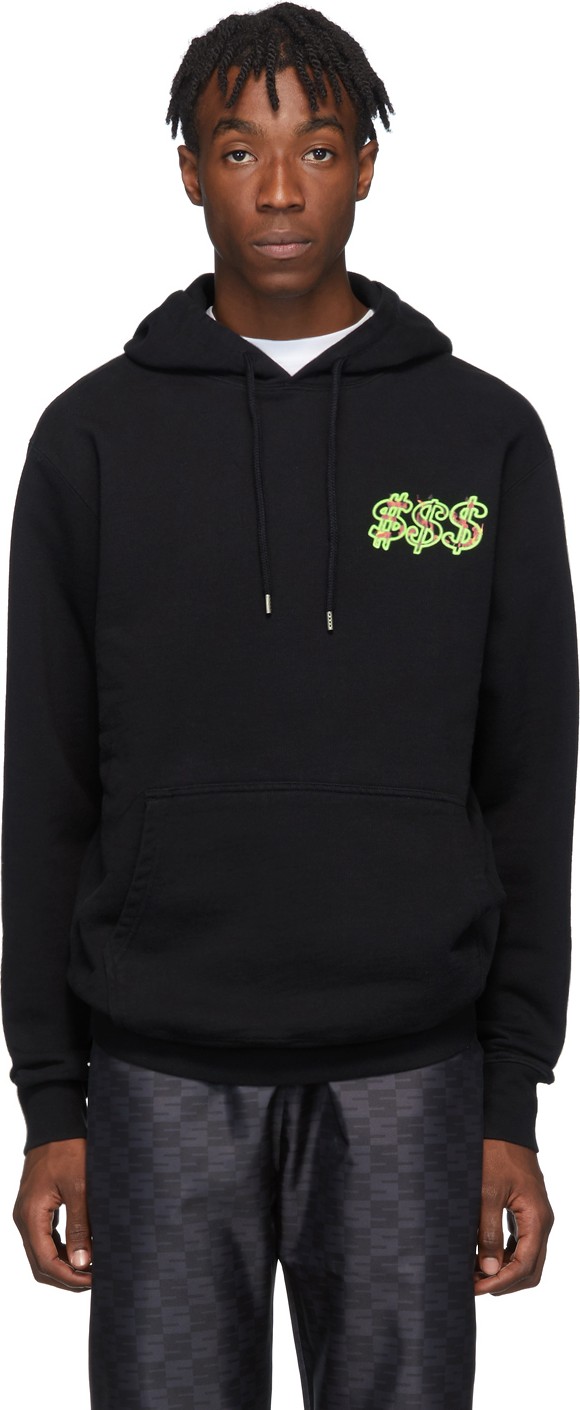 SSS World Corp Black Fire Dollar Hoodie