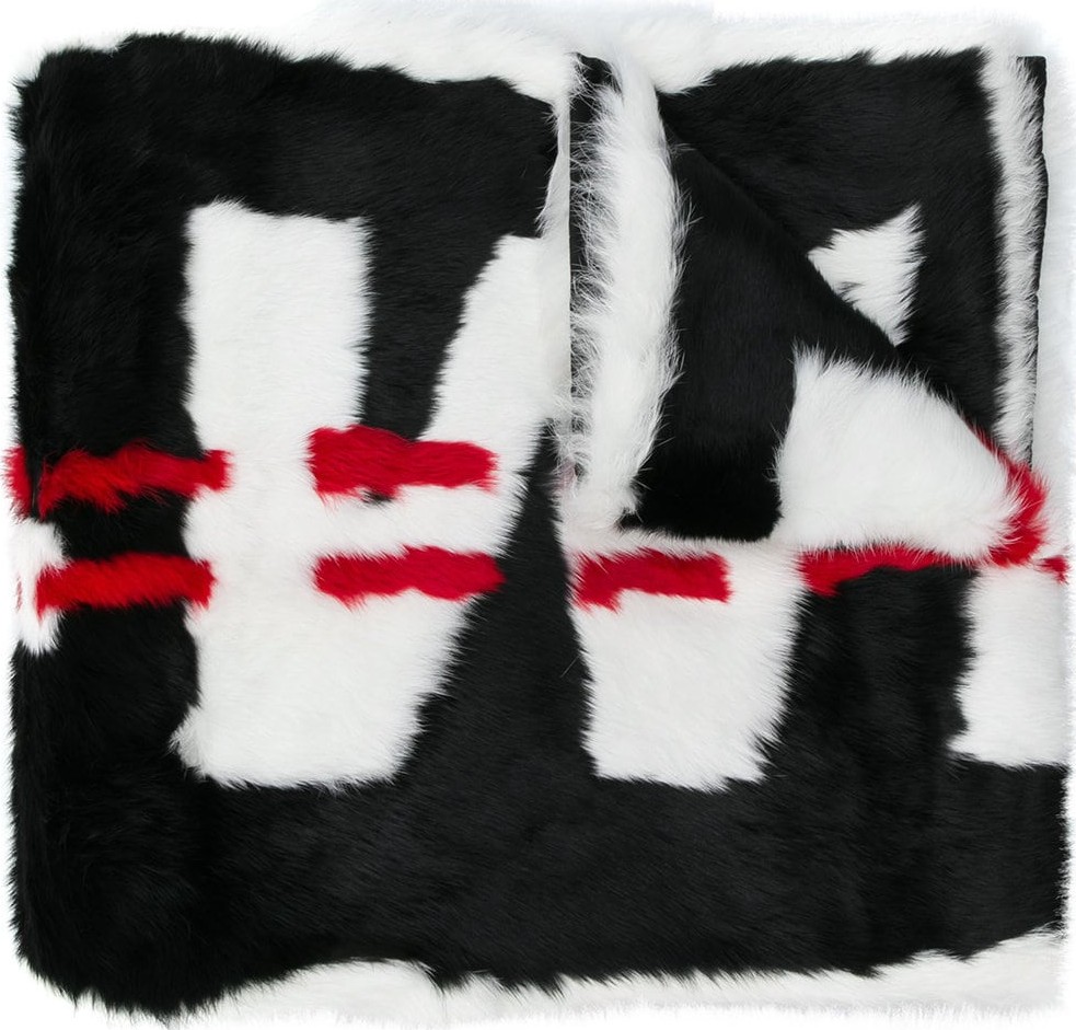 Off White "industrial" fur scarf