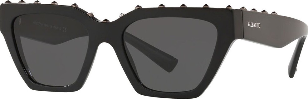 Valentino Rockstud Acetate Rectangle Sunglasses