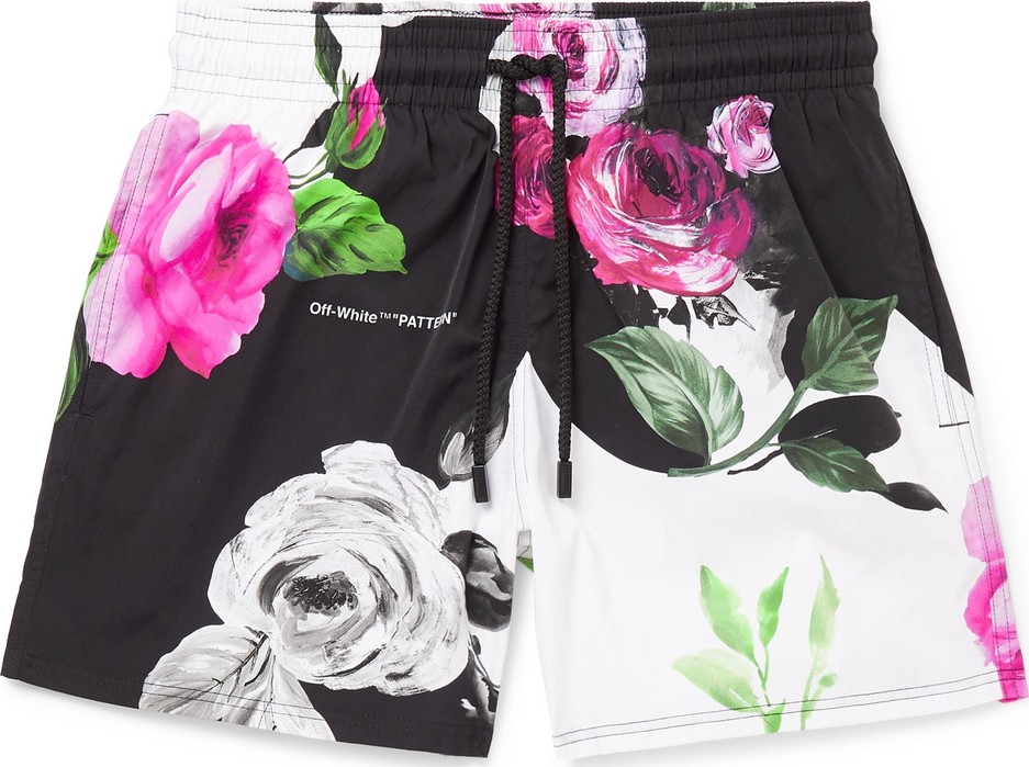 Off White + Vilebrequin Slim-Fit Mid-Length Printed Swim Shorts