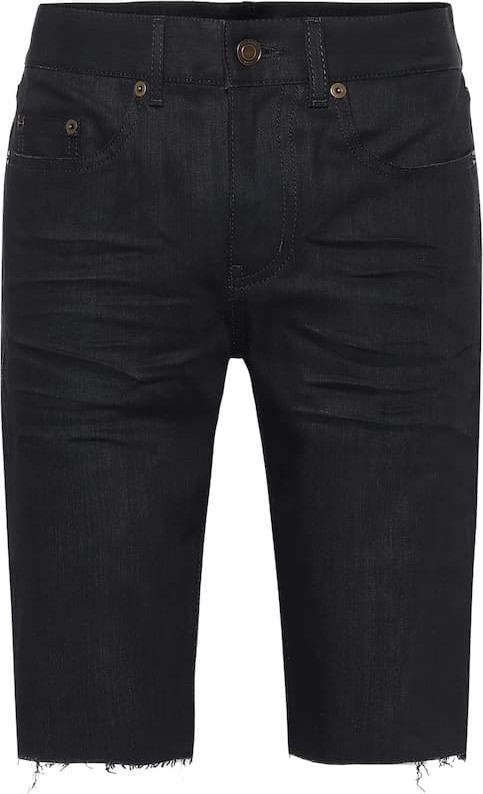 Saint Laurent Stretch-denim Bermuda shorts