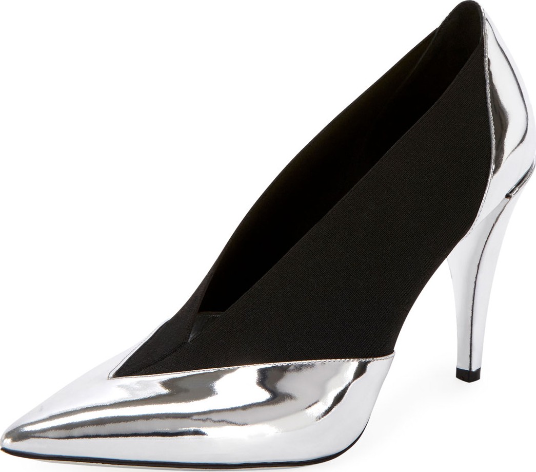 Givenchy Show Stretch Metallic Pumps